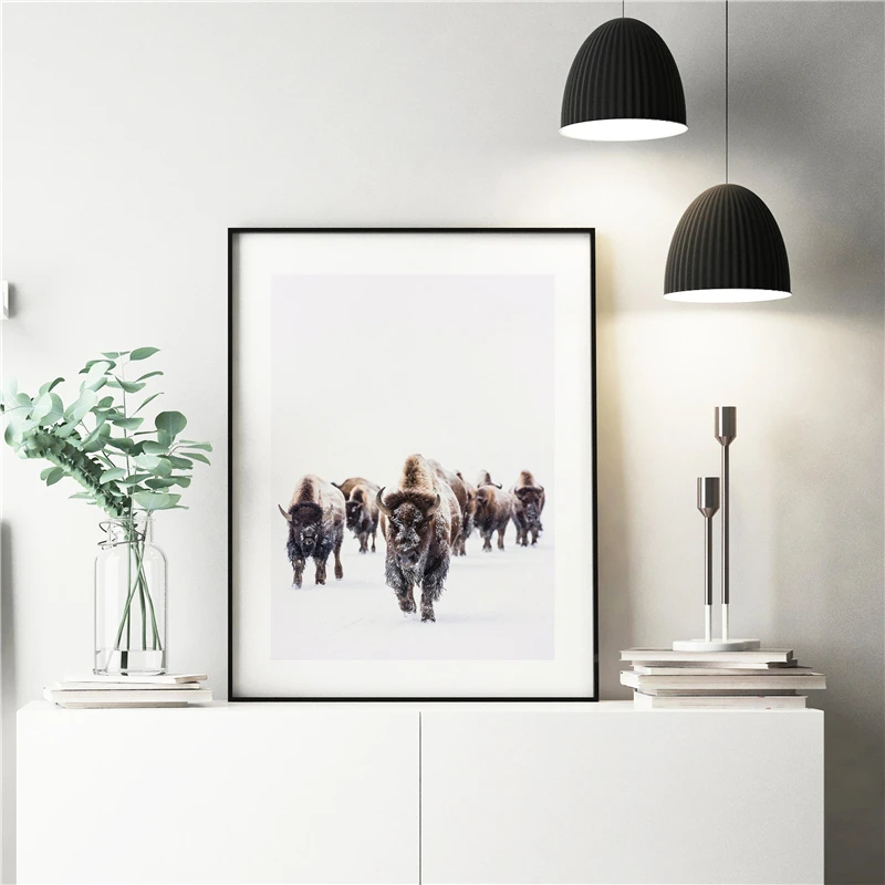 The Wild Cattle In The Snow Minimalist Canvas Painting Oil Poster Wall Art HD Picture For Living Home Decor
The Wild Cattle In The Snow Minimalist Canvas Painting Oil Poster Wall Art HD Picture For Living Home Decor