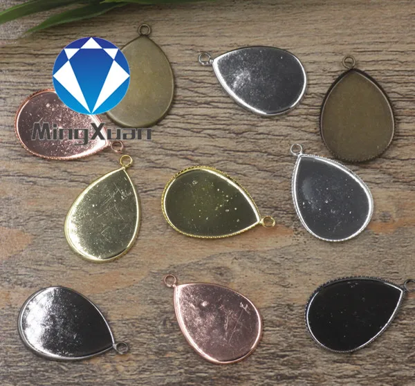 MINGXUAN 10pcs/lot Inner 13x18mm/18x25mm Water Dorp Cabochon Copper Pendant Connectors Base Bezel Setting plated Charm DIY
MINGXUAN 10pcs/lot Inner 13x18mm/18x25mm Water Dorp Cabochon Copper Pendant Connectors Base Bezel Setting plated Charm DIY