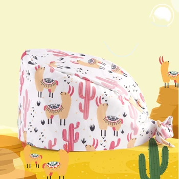 Alpaca Cactus Women's Surgical Cap Nurse Scrub Caps Medical Accessories Cotton with Sweatband Tieback Chef Waitress Work Hats
Alpaca Cactus Women's Surgical Cap Nurse Scrub Caps Medical Accessories Cotton with Sweatband Tieback Chef Waitress Work Hats