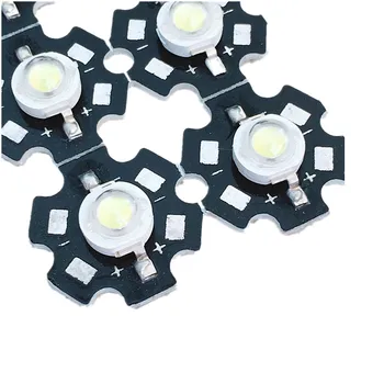 

Freeshipping! 10PCS 3W Cool White High Power LED Chip Emitter DC3.6-3.8V 700mA 180-200LM 20000K with 20mm Star Platine Heatsink