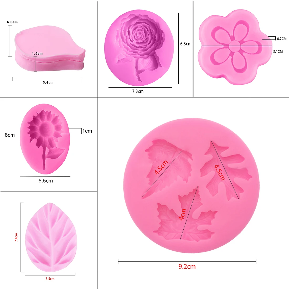 Beautiful Natual Baking Forms 1PC Cake Pan Flowers/Leaves Silicone Soap Mold Fondant Cake Decorating Kitchen Chocolate Molds
Beautiful Natual Baking Forms 1PC Cake Pan Flowers/Leaves Silicone Soap Mold Fondant Cake Decorating Kitchen Chocolate Molds