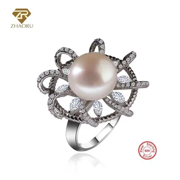 ZHAORU Freshwater Pearl 925 Sterling Sliver Woman Rings Party Fine Jewelry Wedding Bands Cubic Zincon Flower Ring
ZHAORU Freshwater Pearl 925 Sterling Sliver Woman Rings Party Fine Jewelry Wedding Bands Cubic Zincon Flower Ring