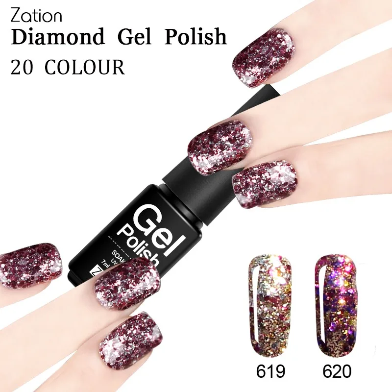 Zation 3D Glitter Diamond Gel Varnish Soak Off Semi Permanent UV Nail Gel Polish DIY Nail Art Design Shining Sequins Gel Paint
Zation 3D Glitter Diamond Gel Varnish Soak Off Semi Permanent UV Nail Gel Polish DIY Nail Art Design Shining Sequins Gel Paint