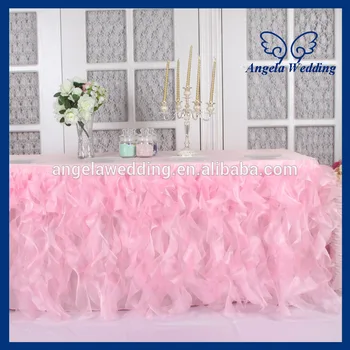 CL010C organza 6 ft rectangle 30'' wide 72'' long 30'' drop curly willow frilly baby pink fancy wedding tablecloths with top
CL010C organza 6 ft rectangle 30'' wide 72'' long 30'' drop curly willow frilly baby pink fancy wedding tablecloths with top