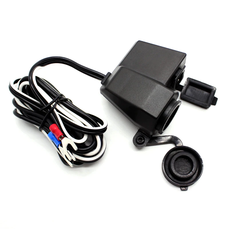 Nuoxintr 2.1A Weatherproof Motorcycle USB Cell phone GPS Cigarette Lighter Charger for 12V Harley Suzuki Yamaha Kawasaki BMW
