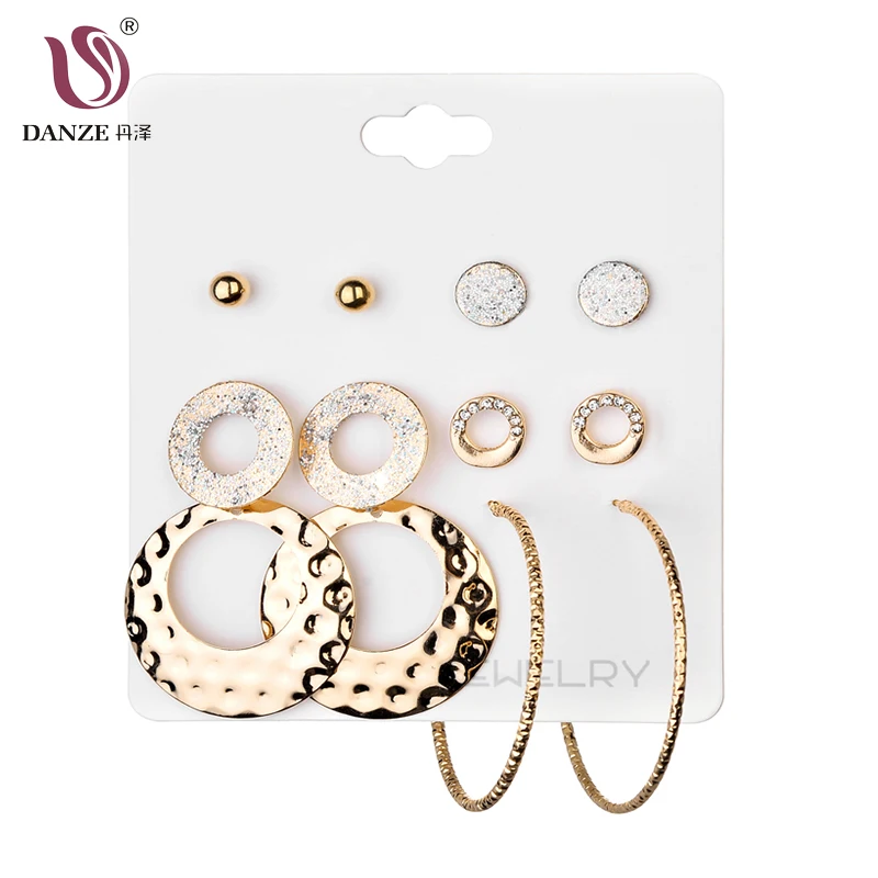 DANZE Women Fashion Jewelry 5 Pairs/Lot Stud Earrings Sets Leopard Print Style Crystals Rhinestones Gold Big Circle Earrings
DANZE Women Fashion Jewelry 5 Pairs/Lot Stud Earrings Sets Leopard Print Style Crystals Rhinestones Gold Big Circle Earrings