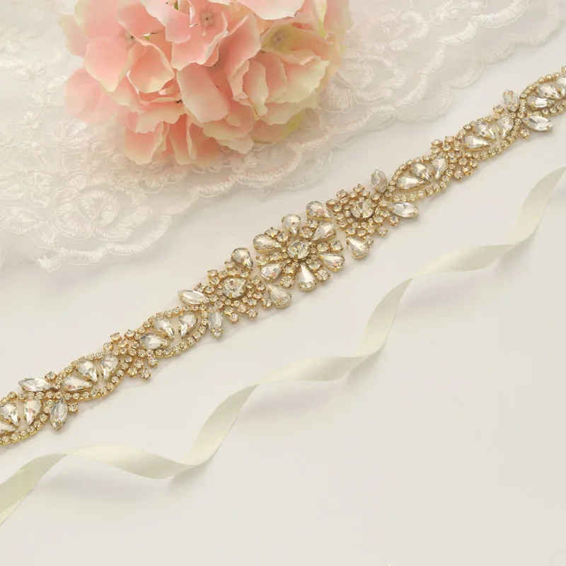 MissRDress Bridal Belt Rhinestones 35.5inch Long Gold Crystal Bridal Sash Diamond Flower Ribbons For Wedding Dress Belt JK907
MissRDress Bridal Belt Rhinestones 35.5inch Long Gold Crystal Bridal Sash Diamond Flower Ribbons For Wedding Dress Belt JK907