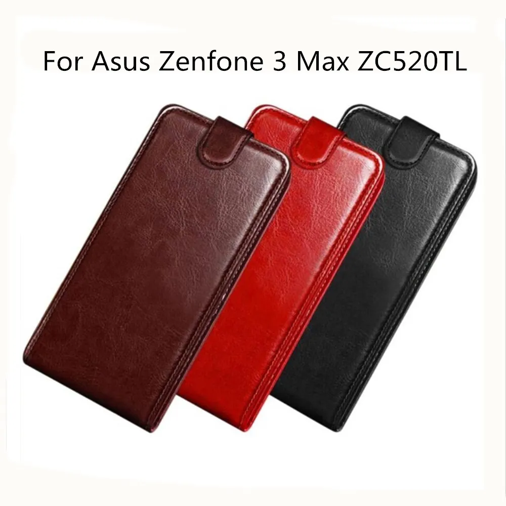 Фото Luxury PU Leather Flip Case For Asus Zenfone 3 Max ZC520TL 5.2 inch Wallet Stand Cover On 5.2inch | Мобильные телефоны и