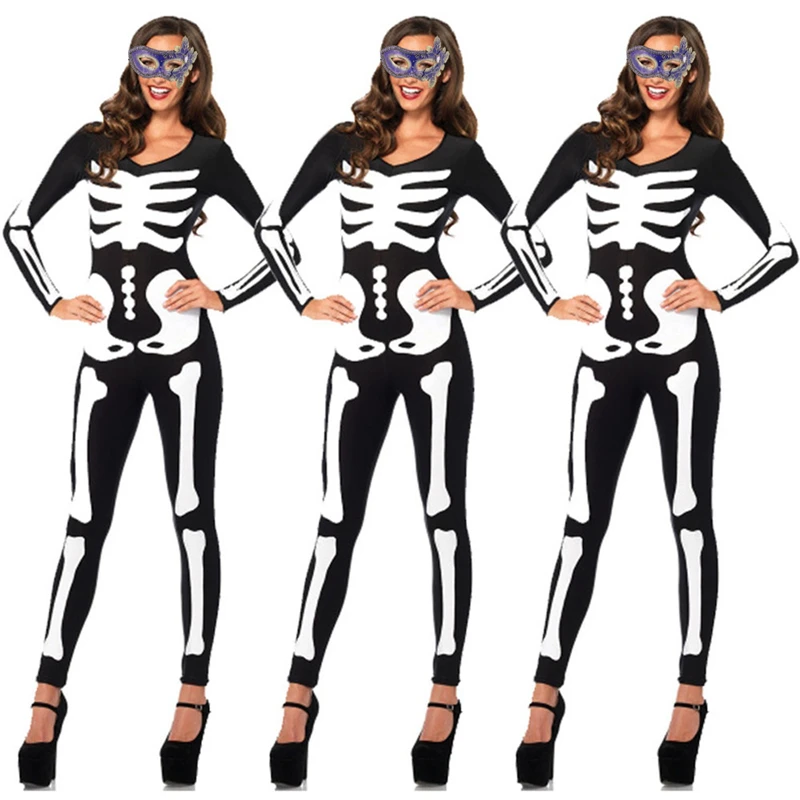 options bodysuit dress for men women children black decor Halloween skull skeleton scary costumes white ghost suits
options bodysuit dress for men women children black decor Halloween skull skeleton scary costumes white ghost suits