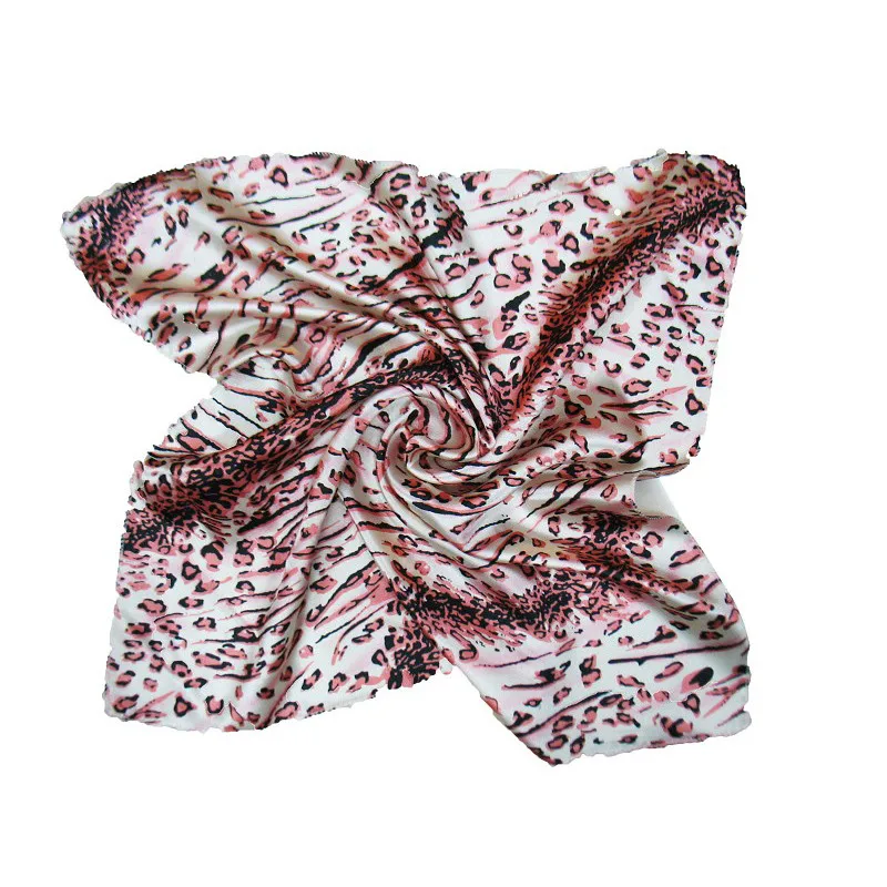 Квадратный шарф для волос Модный корейский принт животных леопардовый деловой