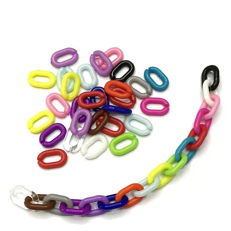 100pcs Colorful Acrylic Chain Links DIY earrings&necklace Charm Accessories for Jewelry Making 10*15mm
100pcs Colorful Acrylic Chain Links DIY earrings&necklace Charm Accessories for Jewelry Making 10*15mm