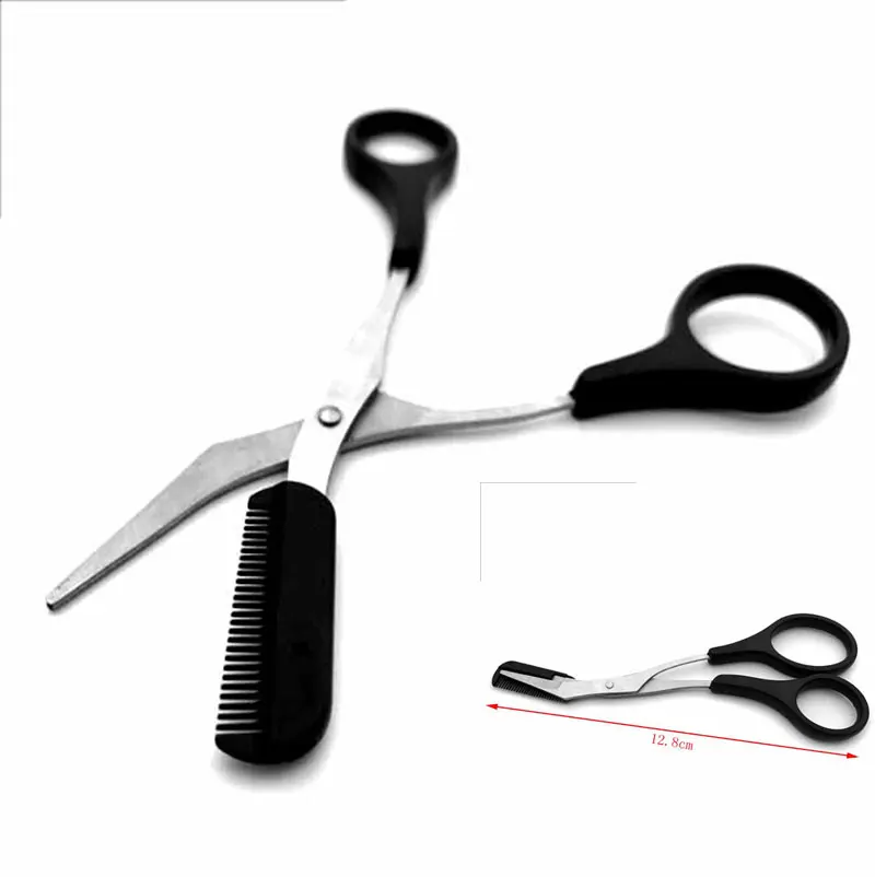 1PC Stainless Steel Eyebrow Trimmer Grooming Eyelash Thinning Shears Comb Face Hair Scissor Clip Cosmetic Makeup Tool 12.8cm
1PC Stainless Steel Eyebrow Trimmer Grooming Eyelash Thinning Shears Comb Face Hair Scissor Clip Cosmetic Makeup Tool 12.8cm