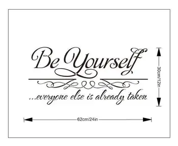 Removable Vinyl Wall Stickers Quotes Be Yourself Everyone Else Is Already Taken Art Wall Decals for Home Decor
Removable Vinyl Wall Stickers Quotes Be Yourself Everyone Else Is Already Taken Art Wall Decals for Home Decor