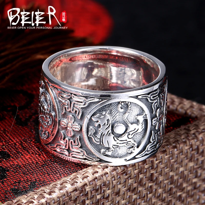 Beier 925 silver sterling 2015 four animal ring vintage personality fashion accessories opening ring unisex jewelry BR925K003
Beier 925 silver sterling 2015 four animal ring vintage personality fashion accessories opening ring unisex jewelry BR925K003