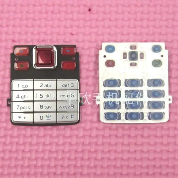 

Red&Silver New Main Function Keyboards For Nokia 6300 Buttons Cover Case Keypads Free shipping