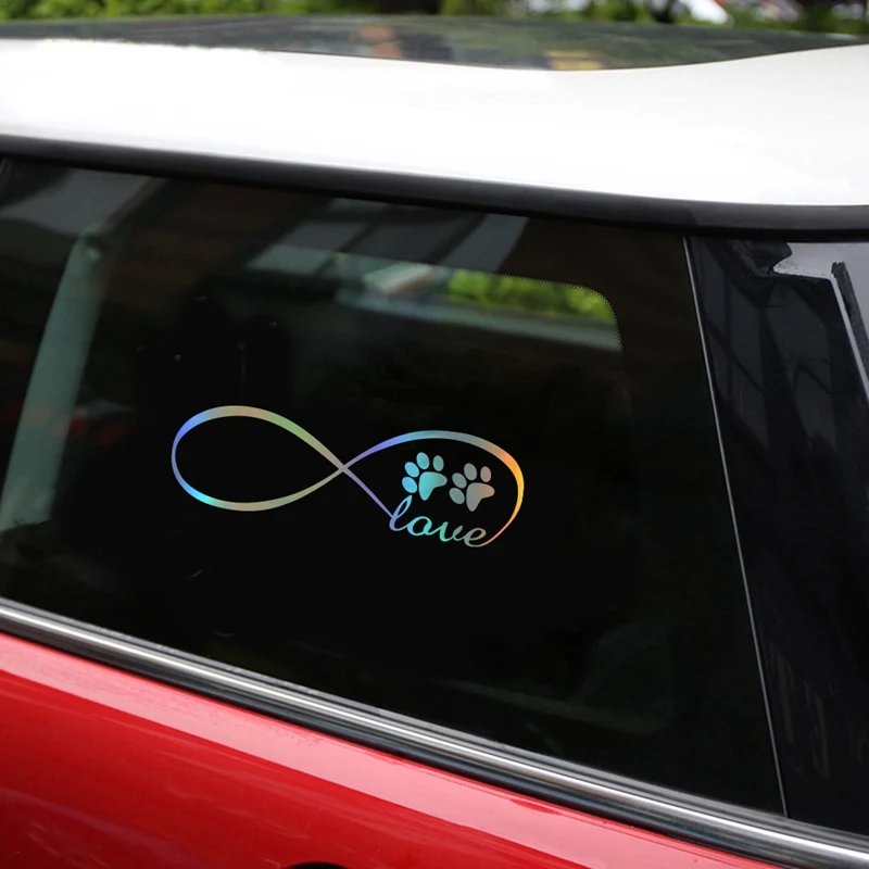 1pcs-13-4cm-Dog-Footprints-LOVE-Car-Stickers-and-Decals-Car-Motorcycle-Accessories-Vinyl-Body-Car