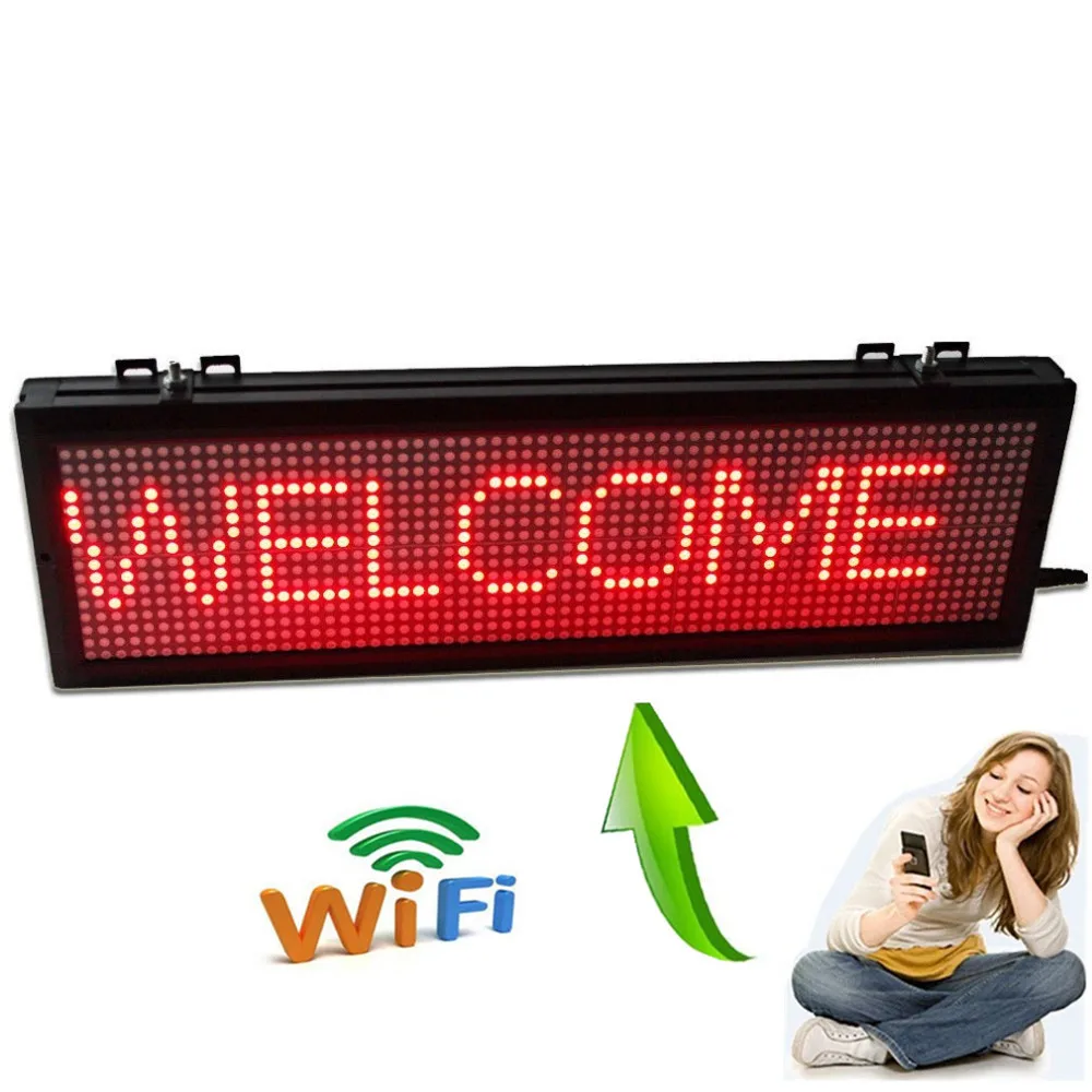 21inches wifi Led signal Programmable scroll messages display board business and storage - red
21inches wifi Led signal Programmable scroll messages display board business and storage - red