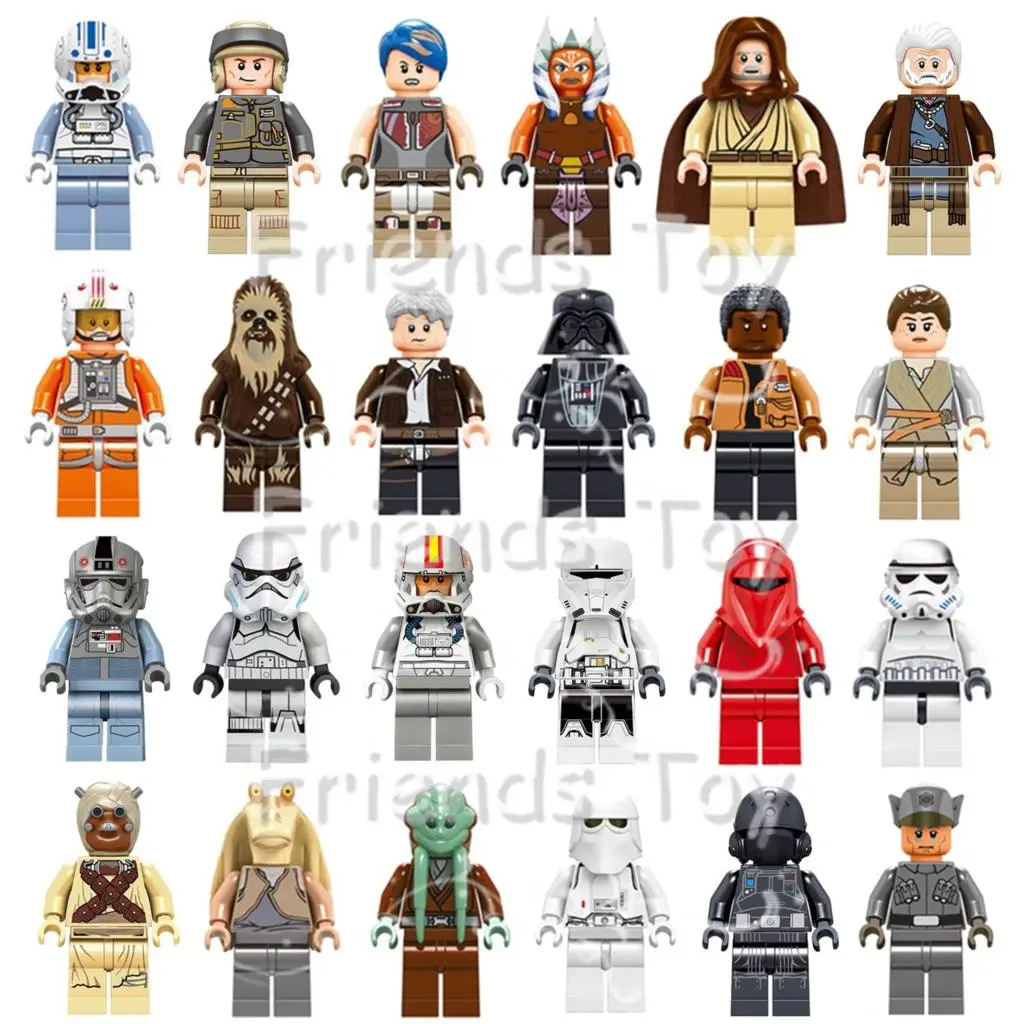 24pcs Star Wars Han Solo Darth Vader Finn Luke Skywalker Rey Troopers Jedi Mini Man Blocks Toy Compatible With Lego
24pcs Star Wars Han Solo Darth Vader Finn Luke Skywalker Rey Troopers Jedi Mini Man Blocks Toy Compatible With Lego