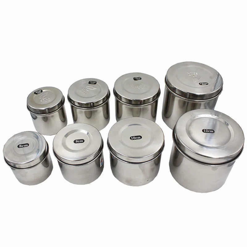 

304 stainless steel cylinder ointments cotton tank disinfection tank cylinder cotton alcohol / iodine cotton cylinder