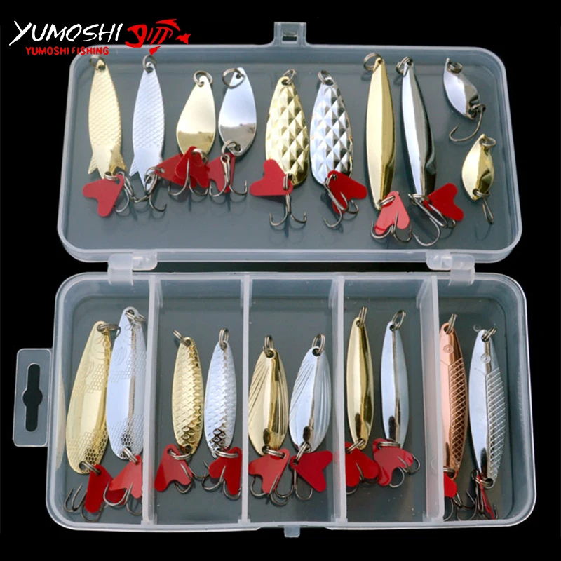 Fishing Lure Spoon Bait Metal Lures Kit iscas artificial Hard Bait Mix Color Spoons Wobblers Fishing Spiner Lure Hard Baits
Fishing Lure Spoon Bait Metal Lures Kit iscas artificial Hard Bait Mix Color Spoons Wobblers Fishing Spiner Lure Hard Baits