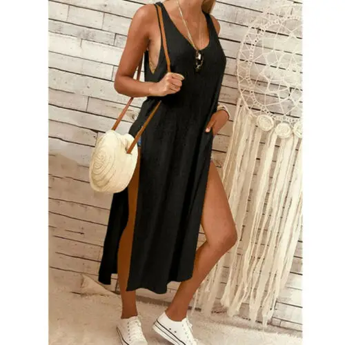 Boho Women Summer Evening Party Sundress Loose Tank Top Split Long Maxi Summer Short Sleeve O Neck Hot Sale 2019 New Arrival
Boho Women Summer Evening Party Sundress Loose Tank Top Split Long Maxi Summer Short Sleeve O Neck Hot Sale 2019 New Arrival