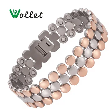 Wollet Jewelry Titanium Magnetic Bracelet for Men Women Magnet Rose Gold Color Water Cube Honeycomb Cell Korean Japanese Design
Wollet Jewelry Titanium Magnetic Bracelet for Men Women Magnet Rose Gold Color Water Cube Honeycomb Cell Korean Japanese Design