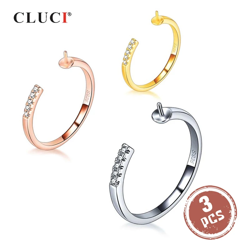 CLUCI 3pcs 925 Sterling Silver Design Zircon Ring for Women Silver 925 Pearl Ring Mounting Adjustable Ring Jewelry SR2236SB
CLUCI 3pcs 925 Sterling Silver Design Zircon Ring for Women Silver 925 Pearl Ring Mounting Adjustable Ring Jewelry SR2236SB
