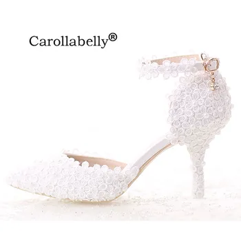 Women Pumps White Lace Pearls Wedding Shoes Women High Heels Ladies Party/Dress Shoes Pointed Toes Size EU34-39
Women Pumps White Lace Pearls Wedding Shoes Women High Heels Ladies Party/Dress Shoes Pointed Toes Size EU34-39