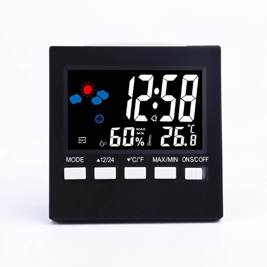 Weather LCD Screen Thermometer Clocks Electronic Indoor Humidity Monitor Color Digital Display Temperature Alarm Clock
Weather LCD Screen Thermometer Clocks Electronic Indoor Humidity Monitor Color Digital Display Temperature Alarm Clock