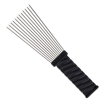 New fashion Anti slip handle steel pin hair comb professional styling collection Fan pik flat combs 9310
New fashion Anti slip handle steel pin hair comb professional styling collection Fan pik flat combs 9310
