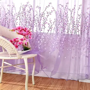 Window Sheer Voile Tulle Curtain Bedroom Living Room Balcony Plum Flower Tube Curtain modern curtain tulle sheer panel 100*270cm
Window Sheer Voile Tulle Curtain Bedroom Living Room Balcony Plum Flower Tube Curtain modern curtain tulle sheer panel 100*270cm