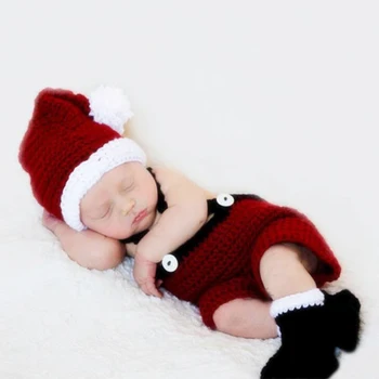 Baby Christmas costume newborn photography props for infant girl boy crochet Xmas Santa outfit baby photo accessories fotografia
Baby Christmas costume newborn photography props for infant girl boy crochet Xmas Santa outfit baby photo accessories fotografia