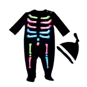 Baby Boy Girl Clothes Infantil Bebes Novelty Skull Clothing Sets Skeleton Black Romper+Cap 2pcs Suit Cosplay Party Kids Overalls
Baby Boy Girl Clothes Infantil Bebes Novelty Skull Clothing Sets Skeleton Black Romper+Cap 2pcs Suit Cosplay Party Kids Overalls