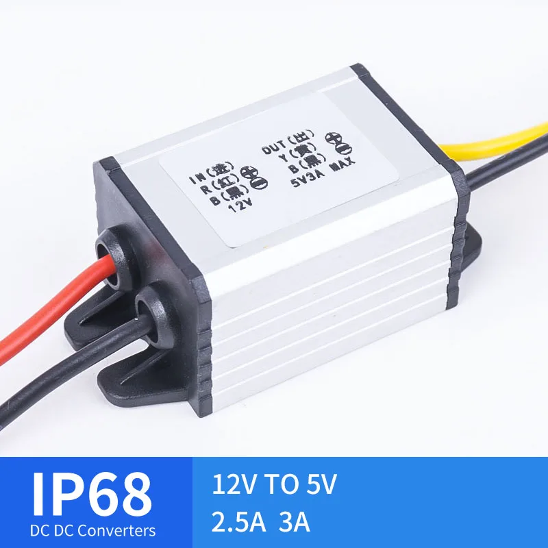 Mini 12V TO 5V 2.5A 3A DC Step-Down Converter Stepped DC Waterproof Converter Golf Cart Reducer High Quality RCNUN CE RoHS
Mini 12V TO 5V 2.5A 3A DC Step-Down Converter Stepped DC Waterproof Converter Golf Cart Reducer High Quality RCNUN CE RoHS