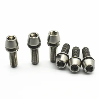 M6 x16 M6X18mm Titanium bolts 4 Stem Handle Bar Gold color Cone w/ washe Headed Hexagon Socket Ti screws
M6 x16 M6X18mm Titanium bolts 4 Stem Handle Bar Gold color Cone w/ washe Headed Hexagon Socket Ti screws