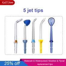 5 pcs Waterpulse Waterpik Nicefeel Flycat Jet Tips Replacement Nozzles Dental Water Flosser Oral Irrigator Hygiene Accessories
5 pcs Waterpulse Waterpik Nicefeel Flycat Jet Tips Replacement Nozzles Dental Water Flosser Oral Irrigator Hygiene Accessories