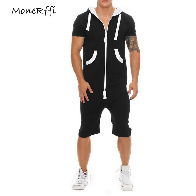 MoneRffi Men's Zipper Hooded Jumpsuit Short Sleeve Hoodies Casual Rompers Shorts For Male Overalls Clothing Plus Size Sportswear
MoneRffi Men's Zipper Hooded Jumpsuit Short Sleeve Hoodies Casual Rompers Shorts For Male Overalls Clothing Plus Size Sportswear