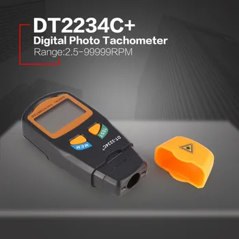 DT2234C+ Handheld LCD Digital Mini Non-contact Laser Photo Tachometer RPM Speed Measurement Meter Speedometer 2.5~99999RPM
DT2234C+ Handheld LCD Digital Mini Non-contact Laser Photo Tachometer RPM Speed Measurement Meter Speedometer 2.5~99999RPM