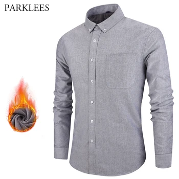 2019 Harajuku Warm Velvet Shirt Men Long Sleeve Turn Down Collar Mens Gray Button Down Dress Shirts Oxford Cotton Thermal Shirts
2019 Harajuku Warm Velvet Shirt Men Long Sleeve Turn Down Collar Mens Gray Button Down Dress Shirts Oxford Cotton Thermal Shirts