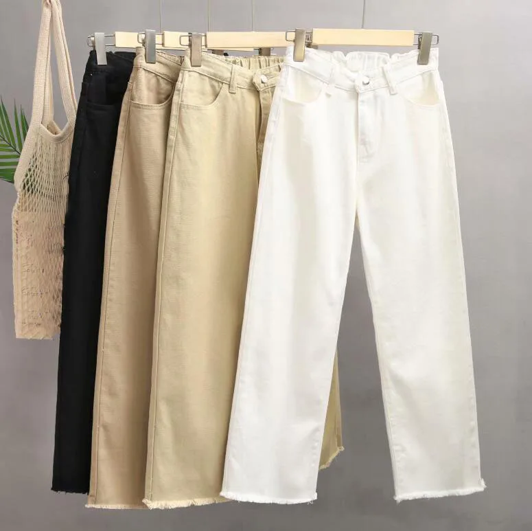 2019 Spring Summer Women Casual Jeans High Waist Loose Wide Leg Jeans Korean Style Ripped Jeans
2019 Spring Summer Women Casual Jeans High Waist Loose Wide Leg Jeans Korean Style Ripped Jeans