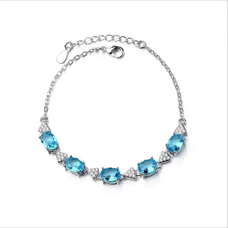 New Fashion Women Bracelet Silver 925 Jewelry Lady Vintage Crystal Oval Bracelets Rose Gold Accessories For Girls Gift
New Fashion Women Bracelet Silver 925 Jewelry Lady Vintage Crystal Oval Bracelets Rose Gold Accessories For Girls Gift