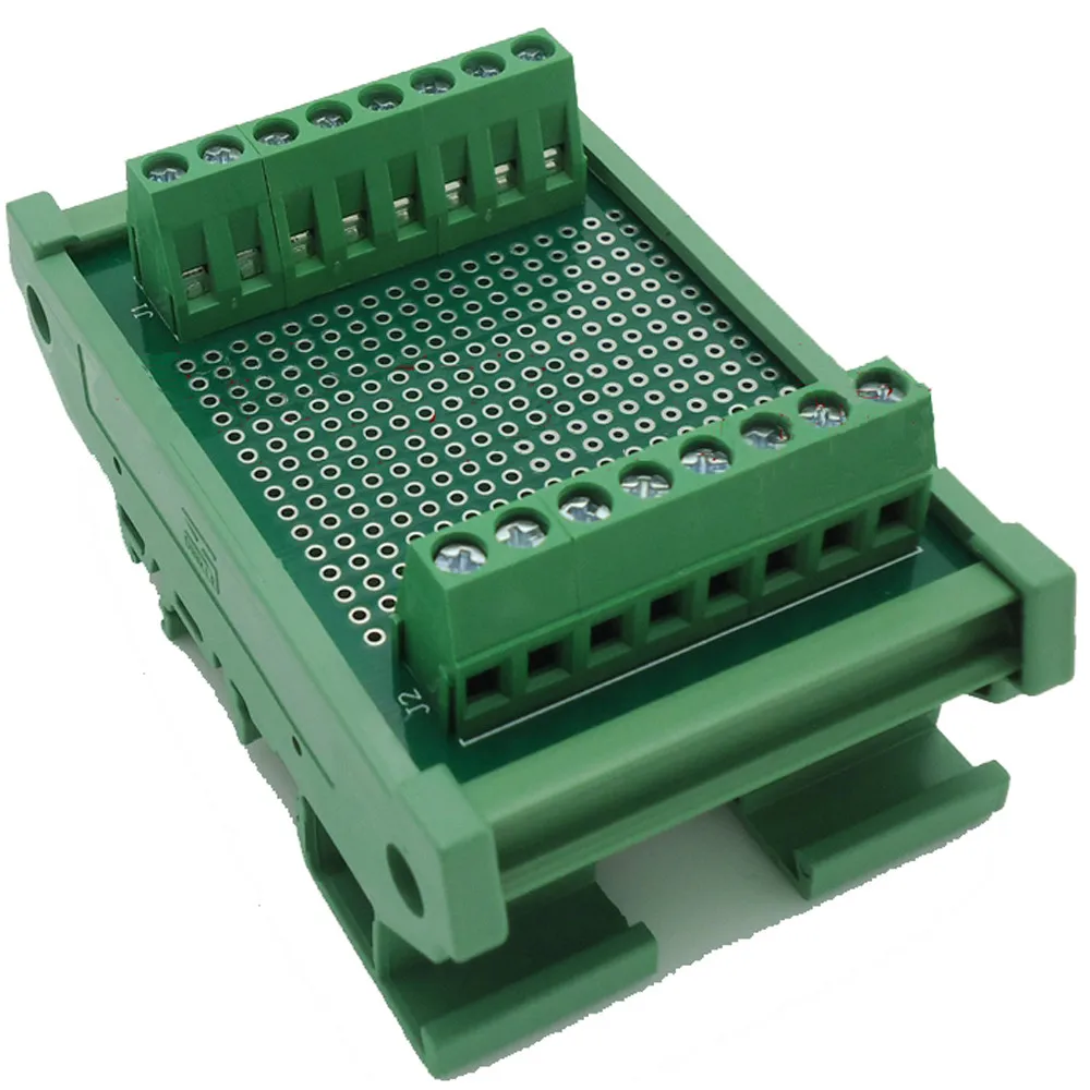 5cm x 7cm Double Side Prototype PCB Universal Test Board with Din Rail Terminal Blocks Mounted
5cm x 7cm Double Side Prototype PCB Universal Test Board with Din Rail Terminal Blocks Mounted