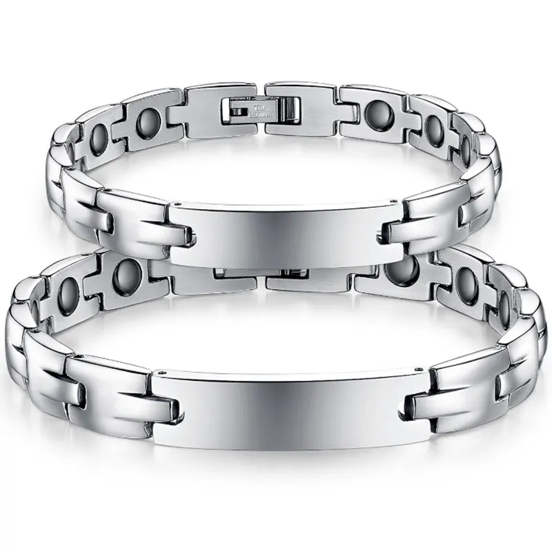 Couple Lovers Bracelets Energy Germanium Magnetic Tourmaline Bracelet Stainless Steel Health Care Jewelry Valentines Day Gift
Couple Lovers Bracelets Energy Germanium Magnetic Tourmaline Bracelet Stainless Steel Health Care Jewelry Valentines Day Gift