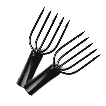 OLOEY 2pcs Fishing Spear Harpoon fork and gun spearfishing spears Diving fish stainless steel 5prong harpoon