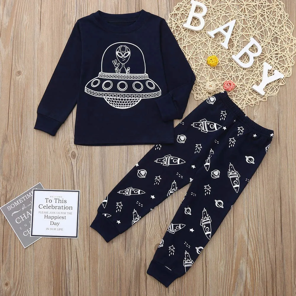 New Style 2PCS Children Kids Boys Girls Clothes Cartoon Alien Top Clothes+Long Pants Set Outfit Astronaut Dream Baby Clothing
New Style 2PCS Children Kids Boys Girls Clothes Cartoon Alien Top Clothes+Long Pants Set Outfit Astronaut Dream Baby Clothing