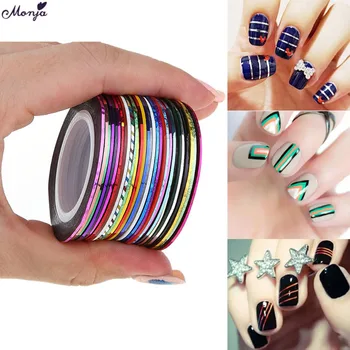 Monja 30 Rolls/Pack 1mm Nail Art Mixed Random Colors Striping Tape Line Sticker DIY Decals Decorative accessories
Monja 30 Rolls/Pack 1mm Nail Art Mixed Random Colors Striping Tape Line Sticker DIY Decals Decorative accessories
