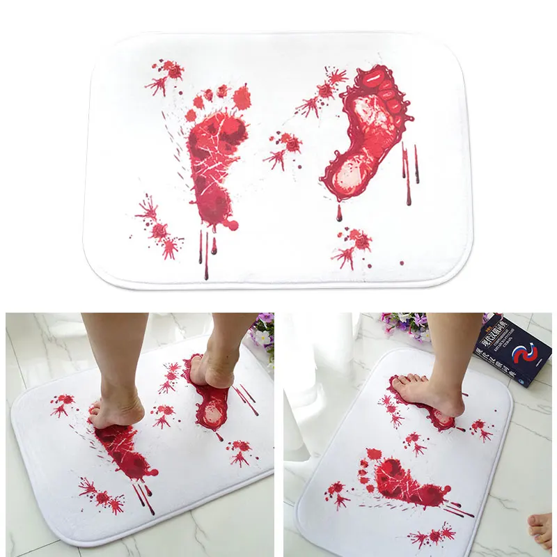 58*40*1cm Non-Slip Rug Novelty Rug Blood Carpet for Bathroom Door Mats Horror New Terror Carpet for Door Water Drop Shipping
58*40*1cm Non-Slip Rug Novelty Rug Blood Carpet for Bathroom Door Mats Horror New Terror Carpet for Door Water Drop Shipping