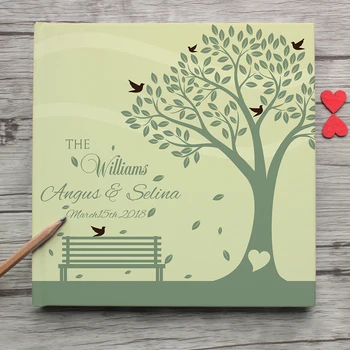 Personalized Green Leaves Wedding Guest Book,Custom Mr&Mrs Name And Date With Flying Birds And Tree White Wedding Guest Book
Personalized Green Leaves Wedding Guest Book,Custom Mr&Mrs Name And Date With Flying Birds And Tree White Wedding Guest Book