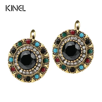 Kinel Vintage Jewelry Trendy Bohemia Crystal Earrings For Women Gold Mosaic Resin Earrings Style Wholesale
Kinel Vintage Jewelry Trendy Bohemia Crystal Earrings For Women Gold Mosaic Resin Earrings Style Wholesale