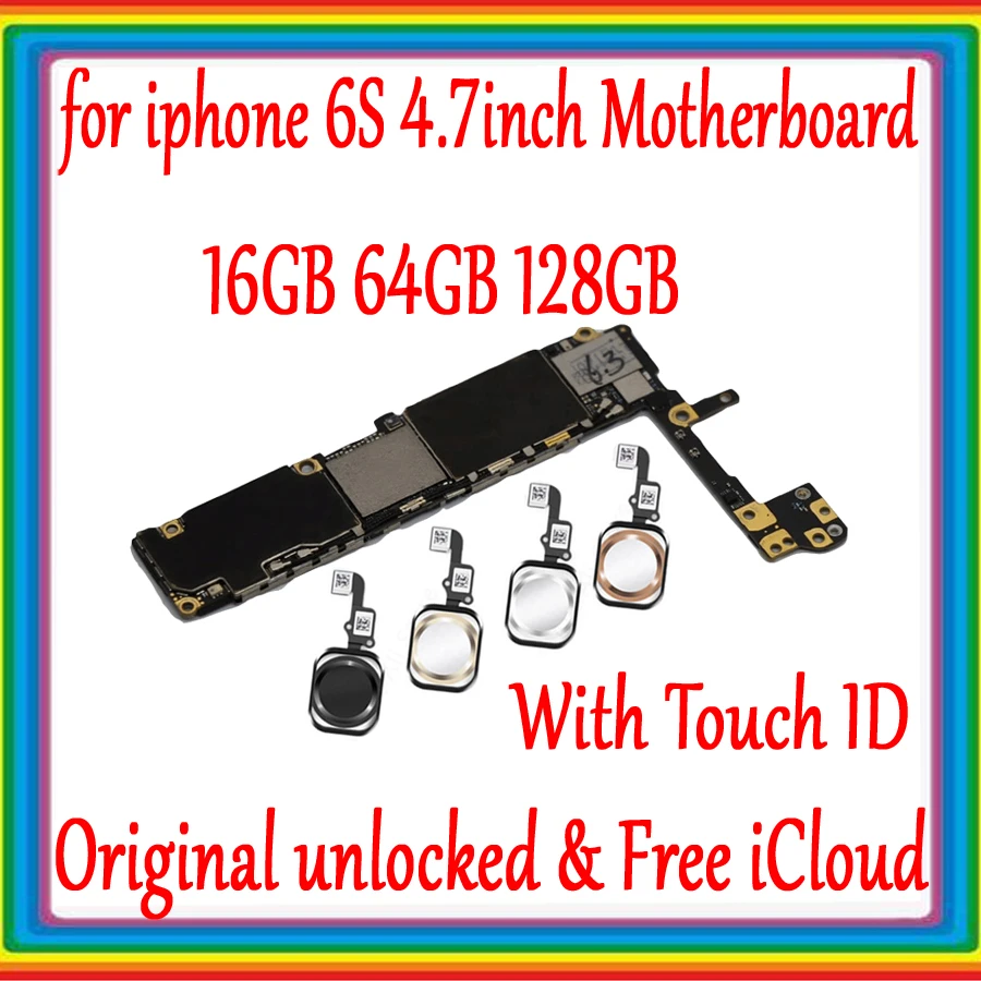 for iphone 6S 4.7inch Motherboard unlocked Logic board With/ Without Touch ID Original for iphone 6S Mainboard 16GB /64GB /128GB
for iphone 6S 4.7inch Motherboard unlocked Logic board With/ Without Touch ID Original for iphone 6S Mainboard 16GB /64GB /128GB